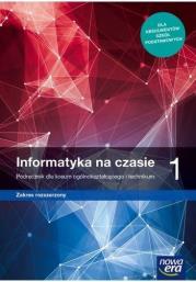 Informatyka LO Na czasie Podr. ZR NE. Autor: Mazur Janusz W., Janusz S. Wierzbicki, Paweł Perekie. Dadada.pl Okładka książki Informatyka LO Na czasie Podr. ZR NE