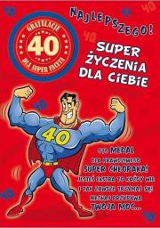 Opakowanie Karnet Party naklejany B6+koperta Urodziny 40 wz05