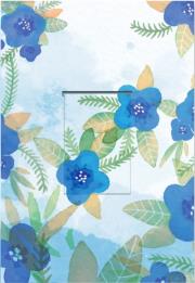 Opakowanie Karnet z zakładką magnetyczną 12x18 cm + koperta Fiołek