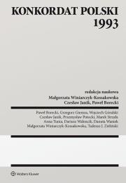 Konkordat polski 1993. Autor: Paweł Borecki, Janik Czesław, Winiarczyk-Kossakowska Małgorzata. Dadada.pl Okładka książki Konkordat polski 1993