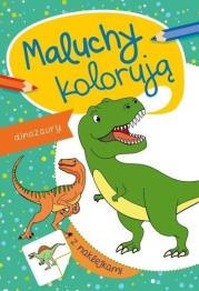 Okładka książki Maluchy kolorują. Dinozaury