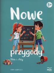 Nowe przygody Olka i Ady. Litery i liczby część 2. Autor: Wiesława Żaba-Żabińska. Dadada.pl Okładka książki Nowe przygody Olka i Ady. Litery i liczby część 2