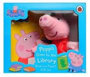 Okładka książki Peppa Pigg Goes to the Library Book and Puppet Gift Set