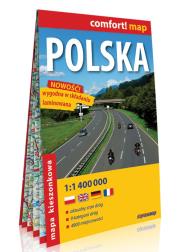 Polska kieszonkowa laminowana mapa samochodowa 1:1 400 000. Autor: praca zbiorowa. Dadada.pl Okładka książki Polska kieszonkowa laminowana mapa samochodowa 1:1 400 000