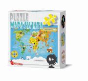 Puzzle 100 - Mapa Świata RUSSEL. Wydawca: Russell. Dadada.pl Opakowanie Puzzle 100 - Mapa Świata RUSSEL