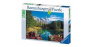 Puzzle 1500 Górskie jezioro w Materhorn. Wydawca: Ravensburger. Dadada.pl Opakowanie Puzzle 1500 Górskie jezioro w Materhorn