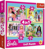 Opakowanie Puzzle 4w1 W świecie BarbieTREFL