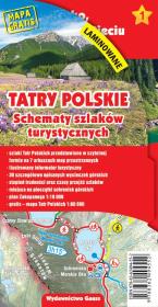 TATRY POLSKIE SCHEMATY SZLAKÓW TURYSTYCZNYCH LAMINOWANE. Autor: Opracowanie zbiorowe. Dadada.pl Okładka książki TATRY POLSKIE SCHEMATY SZLAKÓW TURYSTYCZNYCH LAMINOWANE
