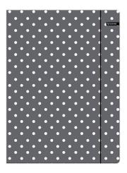 Opakowanie TECZKA Z GUMKĄ A4 BASIC KROPKI SZARA