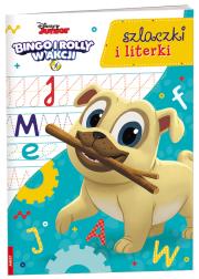Okładka książki Bingo i Rolly w akcji. Szlaczki i literki