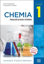 Chemia LO 1 podręcznik ZP NPP w.2019 OE. Autor: Kamil Kaznowski. Dadada.pl Okładka książki Chemia LO 1 podręcznik ZP NPP w.2019 OE