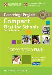 Compact First for Schools Presentation Plus DVD-ROM. Autor: Thomas Barbara, Matthews Laura. Dadada.pl Okładka książki Compact First for Schools Presentation Plus DVD-ROM