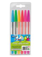 Opakowanie Długopisy fluorescencyjne Lambo School 6 kolorów w etui  L319W6 BF