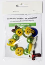 Edukacyjna bransoletka różańcowa - część radosna. Wydawca: Wydawnictwo Św. Stanisława BM. Dadada.pl Opakowanie Edukacyjna bransoletka różańcowa - część radosna