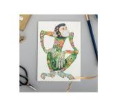 Opakowanie Karnet A084 B6 + koperta Małpa