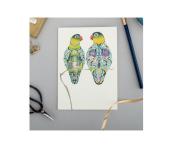 Opakowanie Karnet A088 B6 + koperta Papużki