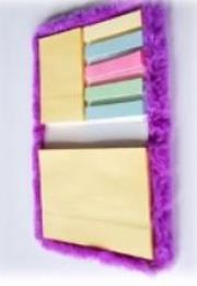 Karteczki samoprzylepne - futro (fiolet). Wydawca: Jawi. Dadada.pl Opakowanie Karteczki samoprzylepne - futro (fiolet)