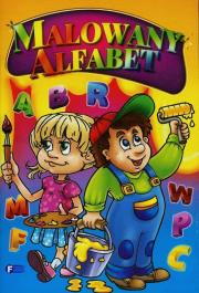 Malowany alfabet - Malowanka. Autor: OPRACOWANIE  ZBIOROWE. Dadada.pl Okładka książki Malowany alfabet - Malowanka