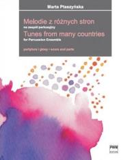 Melodie z różnych stron na zespół perkusyjny PWM. Autor: Marta Ptaszyńska. Dadada.pl Okładka książki Melodie z różnych stron na zespół perkusyjny PWM