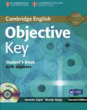 Objective Key A2 Student's Book with answers + CD. Autor: Capel Annette, Sharp Wendy. Dadada.pl Okładka książki Objective Key A2 Student's Book with answers + CD