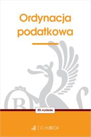 Okładka książki ORDYNACJA PODATKOWA WYD. 39