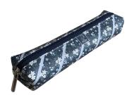 Opakowanie Piórnik jamnik ekoskóra Kwiatki granatowe PJ-08