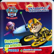 Okładka książki Psi Patrol. Układanka, kolorowanka. Przygoda na..