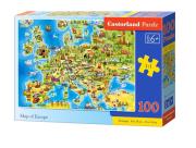 Opakowanie Puzzle 100 Map of Europe CASTOR