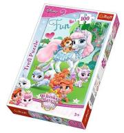 Opakowanie Puzzle 100 - Harce w ogrodzie TREFL