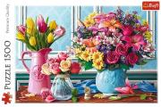 Puzzle 1500 Kwiaty w wazonach TREFL. Wydawca: Trefl. Dadada.pl Opakowanie Puzzle 1500 Kwiaty w wazonach TREFL