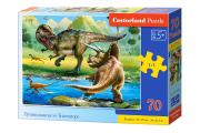 Opakowanie Puzzle 70 Tyrannosaurus vs Triceratops CASTOR