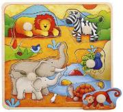 Opakowanie Puzzle drewniane pinezki Afryka