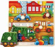 Opakowanie Puzzle drewniane pinezki Śmieciarka