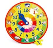 Opakowanie Puzzle drewniane Zegar z pinezkami - Szczeniak