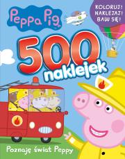 Świnka Peppa. 500 naklejek. Poznaję świat Peppy. Autor: Opracowanie zbiorowe. Dadada.pl Okładka książki Świnka Peppa. 500 naklejek. Poznaję świat Peppy