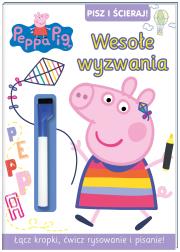 Okładka książki Świnka Peppa. Pisz i ścieraj! Wseołe wyzwania