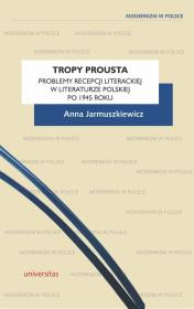 Tropy Prousta. Problemy recepcji literackiej... Autor: Anna Jarmuszkiewicz (red.). Dadada.pl Okładka książki Tropy Prousta. Problemy recepcji literackiej..