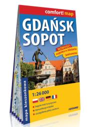 Okładka książki Comfort!map Gdańsk,Sopot 1:26 000 plan, mini 2019