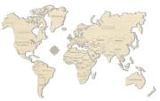 Opakowanie Drewniane puzzle 3D Mapa Świata L