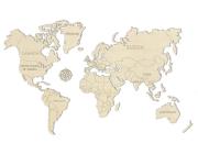 Opakowanie Drewniane puzzle 3D Mapa Świata XXL