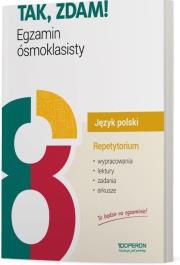 Egzamin ósmoklasisty 2020 J. polski Repetytorium. Autor: Frączek Ewa, Eisner Jolanta, Parchem-Albecka Beata, Cichewicz Małgorzata, Willma Agnieszka. Dadada.pl Okładka książki Egzamin ósmoklasisty 2020 J. polski Repetytorium