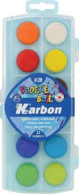 Farba akwarelowa 12 kolorów Karbon. Wydawca: Eurocom. Dadada.pl Opakowanie Farba akwarelowa 12 kolorów Karbon