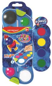 Opakowanie Farby akwarelowe zawieszka z pędzelkiem 12+4 kolorów