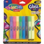 Opakowanie Farby do malowania na szkle 10,5 ml 8 kolorów