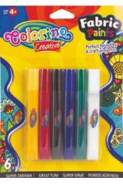 Opakowanie Farby do tkanin 10,5 ml 6 kolorów Colorino