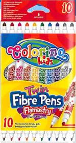 Opakowanie FLAMASTRY COLORINO KIDS DWUSTRONNE 10 KOLORÓW