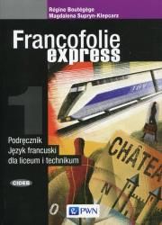 Francofolie express 1 Podręcznik PWN. Autor: Supryn-Klepcarz Magdalena, Rgine Boutgege. Dadada.pl Okładka książki Francofolie express 1 Podręcznik PWN