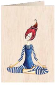 Opakowanie Karnet drewniany C6 + koperta Medytacja