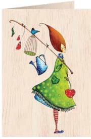 Opakowanie Karnet drewniany C6 + koperta Włóczykij