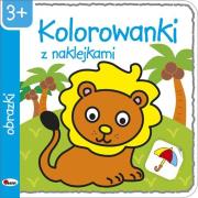 Kolorowanki z naklejkami Obrazki. Autor: Piotr Kozera. Dadada.pl Okładka książki Kolorowanki z naklejkami Obrazki